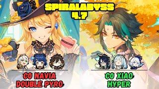 Navia Double Pyro / Xiao Hyper 4.7 Spiral Abyss Floor 12 Genshin Impact【原神】