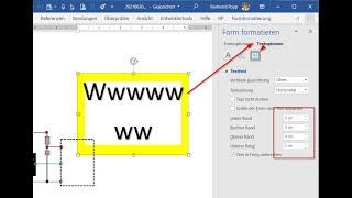 Abstand Rand in Textfeld Rahmen anpassen in Word Excel PowerPoint
