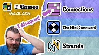 NYT Connections, Mini Crossword, and Strands | Oct 28, 2024