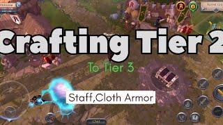 Crafting Tier 2 To Tier 3 Staff,Cloth Armor | Albion Online Gameplay