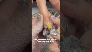 GelX Removal… NO SOAK OFF🫢 #gelx #gelxremoval #gelxnails #howtodogelx #removinggelx #easynails