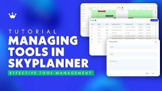 Tool Management in SkyPlanner: boost efficiency in your production