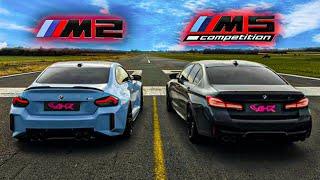 DRAG RACE! NEW BMW M2 VS BMW M5 COMPETITION!
