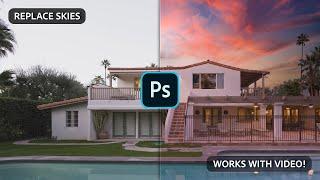 Create a Stunning Sky Replacement in Photoshop with a A.I. [Works with Video!]