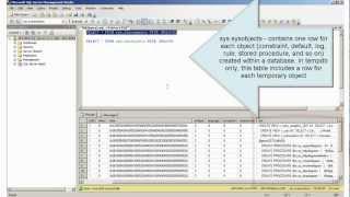 SQL Server: sys.syscomments, sys.sysobjects and findtext