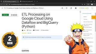 ETL Processing on Google Cloud Using Dataflow and BigQuery (Python) | #qwiklabs | #GSP290