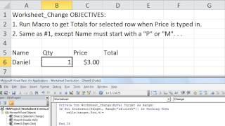 Excel Worksheet Events #2 Macro when you change a cells value, LEFT and UCASE functions