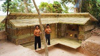 Build Underground Luxury Bamboo House With Modern Kitchen Design