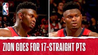 Zion Williamson Goes OFF for 17 STRAIGHT POINTS In NBA Debut!!