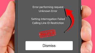 How to Fix Error Performing Request Unknown Error iPhone / iOS 17