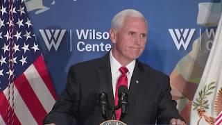 WATCH: Vice President Mike Pence speaks on U.S.-China relations at Woodrow Wilson Center