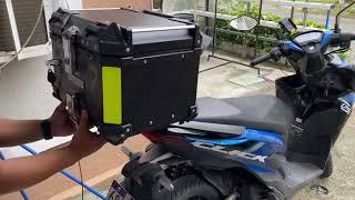 Unboxing Top Box 45L and Tried It On Our Honda Click 125i