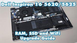Dell Inspiron 16 5620/5625 - RAM, SSD and WiFi Upgrade Guide
