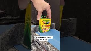 are the crayons inside yes or no? #crayola #crayons #satisfying #box #sandingshit #oddlysatisfying