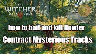 The Witcher 3 Wild Hunt - Mysterious Tracks how to bait and kill Howler