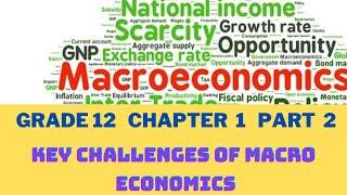 New Curriculum Grade 12 Economics Chapter 1 Part 2 Economics Key Challenges in Macro Economics