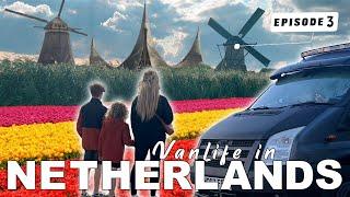 Family Van Life . Netherlands PART 3 | Wild Park-ups, Camping & Places to Visit With Kids .