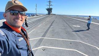 Home ALONE on an American Super Carrier! USS George Washington (I MISSED MY FLIGHT OFF)