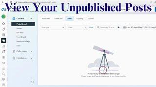 How To Find Or View Your Unpublished Posts On Facebook (2023)