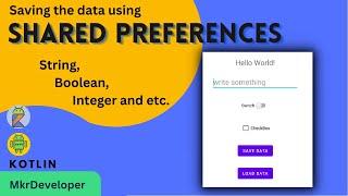Saving data in Shared preferences in  Android Studio | Kotlin