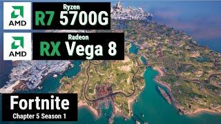 Ryzen 7 5700G + Vega 8 iGPU vs FORTNITE