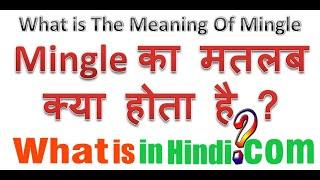 What is the meaning of Mingle in Hindi | Mingle का मतलब क्या होता है | Mingle ka matlab kya hota hai