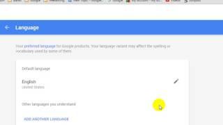 How to change language in Google Account