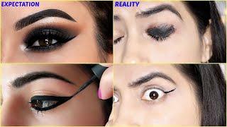 ‍️Testing Weird *Viral* Eye Makeup HACKS | ये क्या था !! #beauty #makeup #hacks #DIY#howto#viral