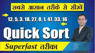 Quick Sort for Numbers | How to apply Quick Sort | Step by Step | Easy Explanation