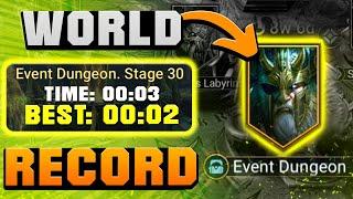 EVENT DUNGEON 2-SECOND WORLD RECORD SPEED RUN