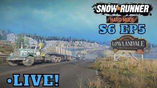 Putting The Tayga 6455B To Work! Hard Mode LIVE! Episode 5 Maine SnowRunner Year 2 Season 6 DLC