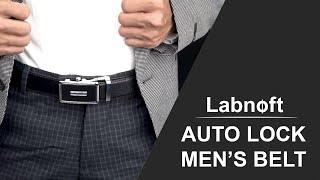 Labnoft Men's Leather Auto-lock Belt