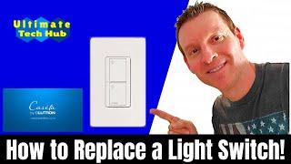 HOW TO WIRE A LIGHT SWITCH OR REPLACE A LIGHT SWITCH - SINGLE POLE - CASETA SMART SWITCH