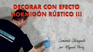 COMO DECORAR UNA PARED CON EFECTO DE HORMIGON, Cemento Materico Strappato de OIKOS, por Miquel Perez