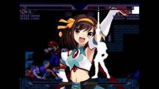 SF Mugen #6 Mario Bros Vs Haruhi & Mikuru (AI Fight)