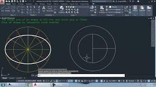 Drawing Ellipse - Concentric Circles Method in AutoCAD | Engineering Graphics