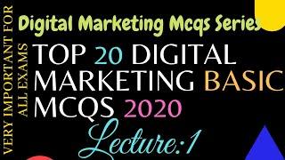 Top 20 Digital Marketing Basic MCQs 2020|Pranshi Verma