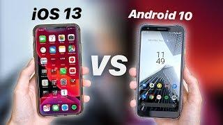 iOS 13 vs Android 10 | Darkmode + Gestures Comparison