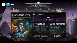 Gems of War Faction Assault Stonesong Eyrie Part 1