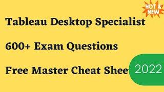 Tableau Desktop Specialist Exam Questions & Dumps 2023