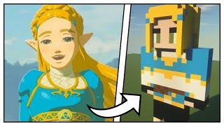 How to Build a Zelda Statue (The Legend of Zelda: Breath of the Wild) - Minecraft
