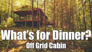 Off Grid Cabin:  What's For Dinner - Porterhouse Steaks on the Fire!