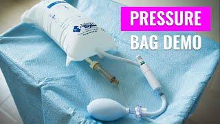 How to prime an air free pressure bag for hemodynamic monitoring? Tina NP Skills DEMO