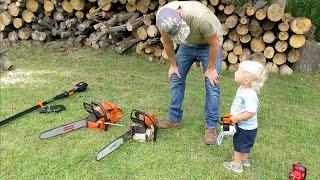 Our chainsaw collection for toddlers | Testing each of them!