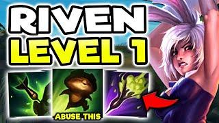 RIVEN LITERALLY CANT BE STOPPED AT LV. 1 (GUIDE) - S11 RIVEN TOP GAMEPLAY (Season 11 Riven Guide)