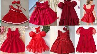 baby girl frock designs 2024/latest baby frock designs for event/New baby girl red frock design 2024