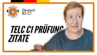 Blödsinnige Sprichwörter und Zitate | telc C1 mündliche Prüfung | Deutsch mit Marija