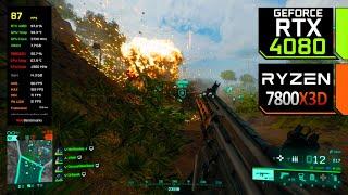 Battlefield 2042 | RTX 4080 + Ryzen 7 7800X3D | 1440p Native Ultra RTX Graphics | 128 Players