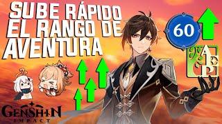 TODAS LAS FORMAS DE SUBIR EL RANGO DE AVENTURA RÁPIDO | Genshin Impact