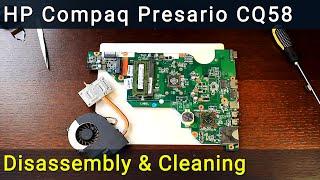 HP Compaq Presario CQ58 Disassembly, Fan Cleaning, and Thermal Paste Replacement Guide